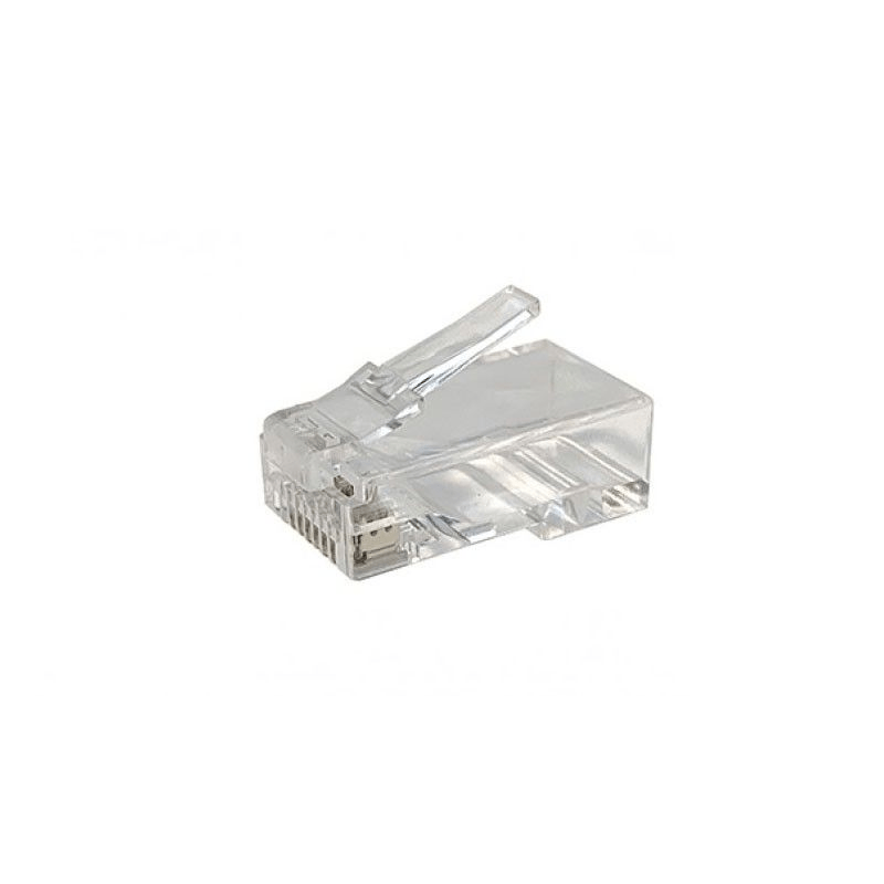 CAT6 Konnektor RJ45 mit Hilfstück für steife UTP Kabel