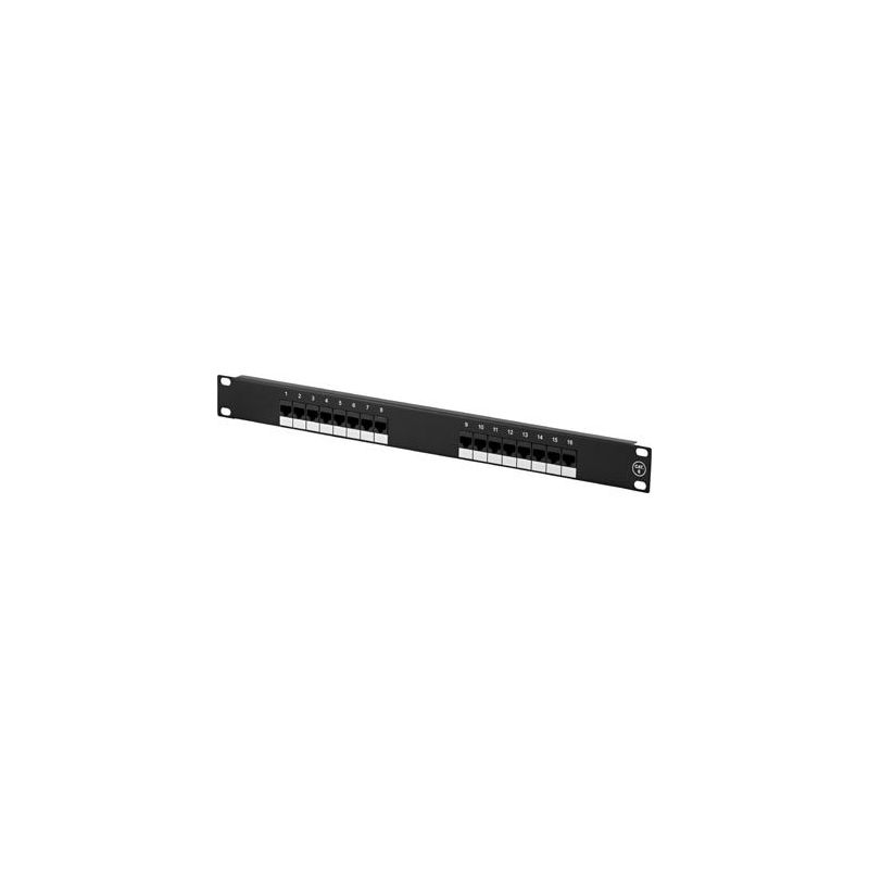 19 Zoll Patchfeld 16-fach UTP / CAT 6
