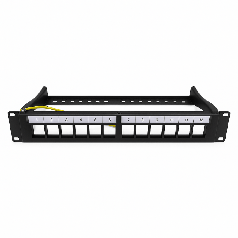 10 Zoll Keystone-Patchfeld 12 Ports STP