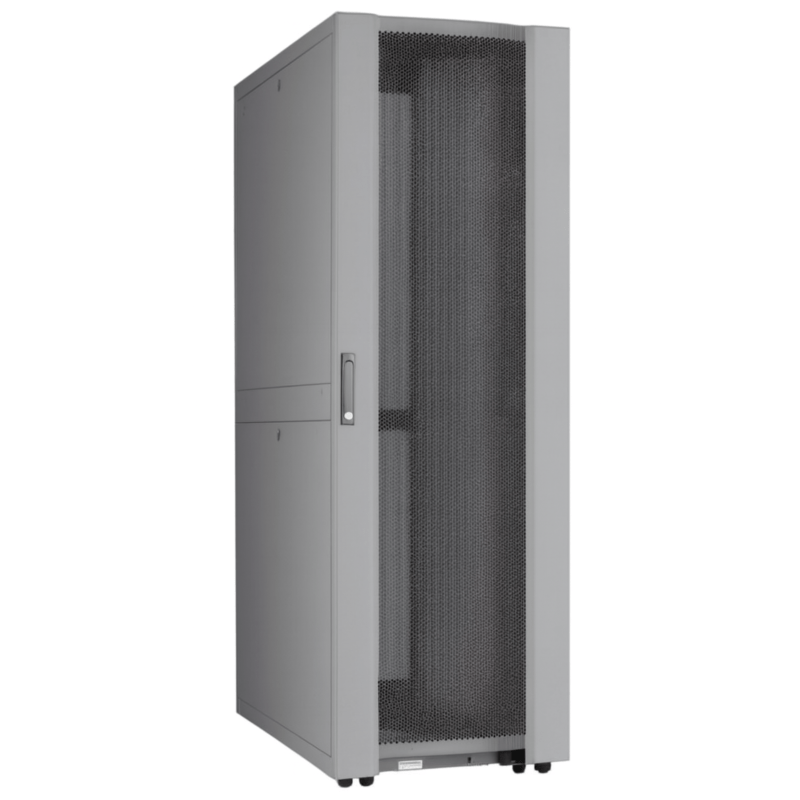 48 HE 19” Datacenter Netzwerkschrank, mit perforierter Fronttür (BxTxH) 600 x 1200 x 2250mm Grau
