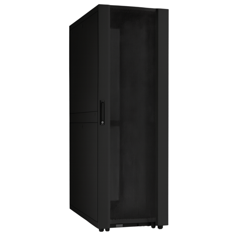 48 HE 19” Datacenter Netzwerkschrank, mit perforierter Fronttür (BxTxH) 600 x 1200 x 2250mm