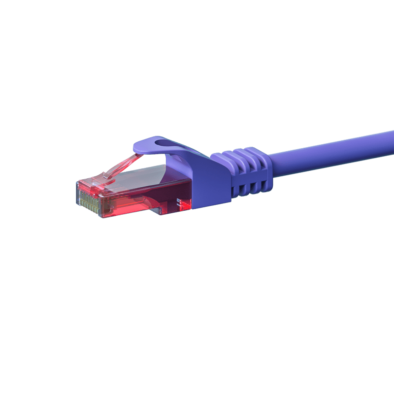 CAT6 Kabel U/UTP - 5 Meter - lila - 100% Kupfer