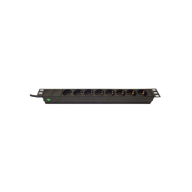 19-Zoll-8-fach-Steckdosenleiste ohne Schalter