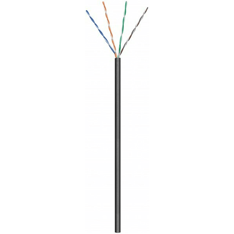 CAT6 U/UTP 50m outdoor Netzwerkkabel flexibel Schwarz CCA