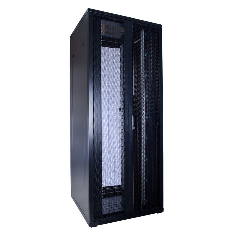 42 HE 19" Netzwerkschrank, mit perforierten Doppelflügeltüren vorne und hinten (BxTxH) 800x800x2000mm