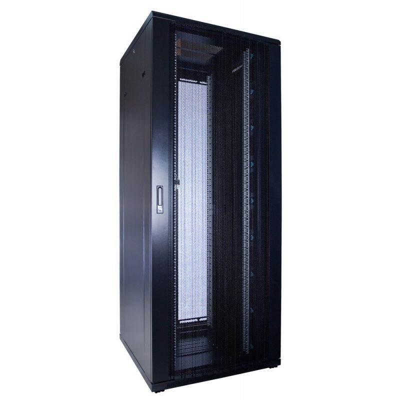 42 HE 19 Zoll Netzwerkschrank mit perforierten Türen 800 x 800 x 2000 mm (BxTxH) 