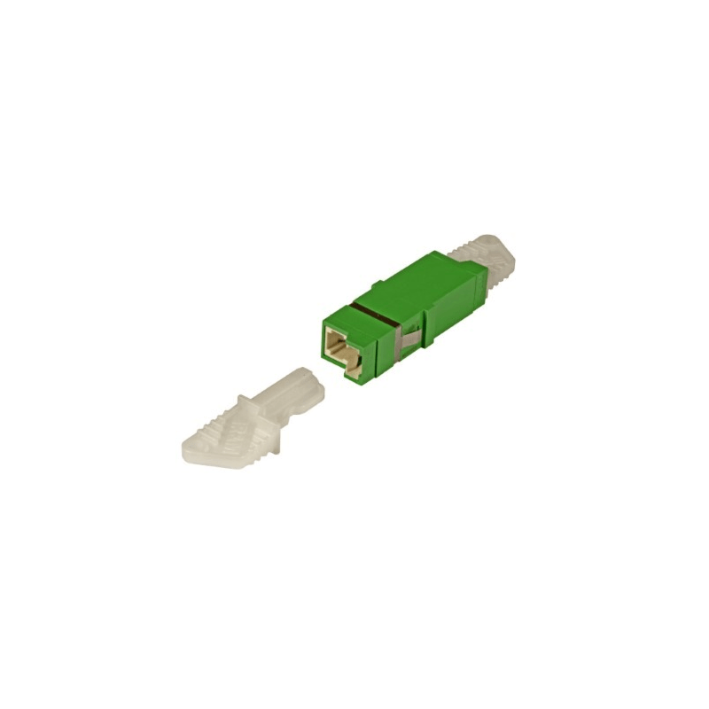 Singlemode Keystone-Glasfaserkupplung E2000-E2000 Simplex - grün