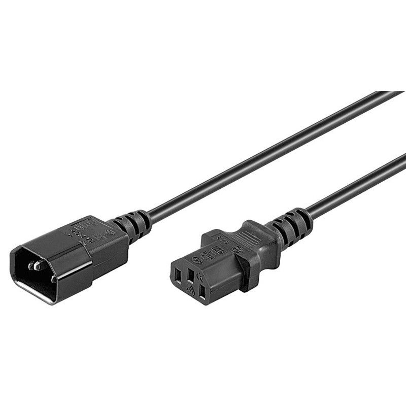 Stromkabel C13 und C14 - 2 Meter schwarz