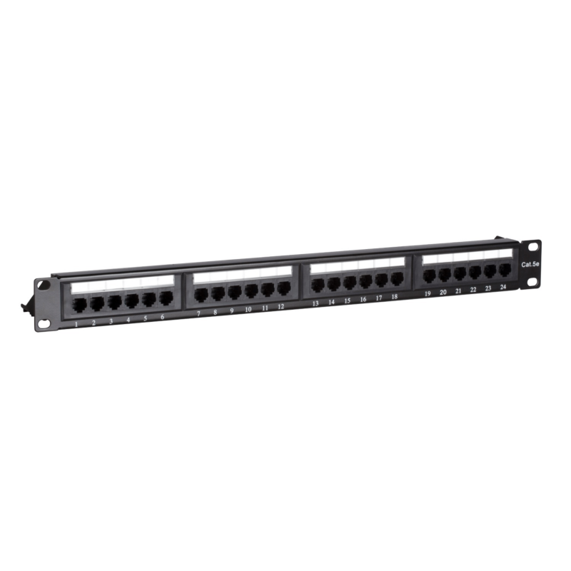 19 Zoll Patchfeld 24-fach UTP / CAT 5e