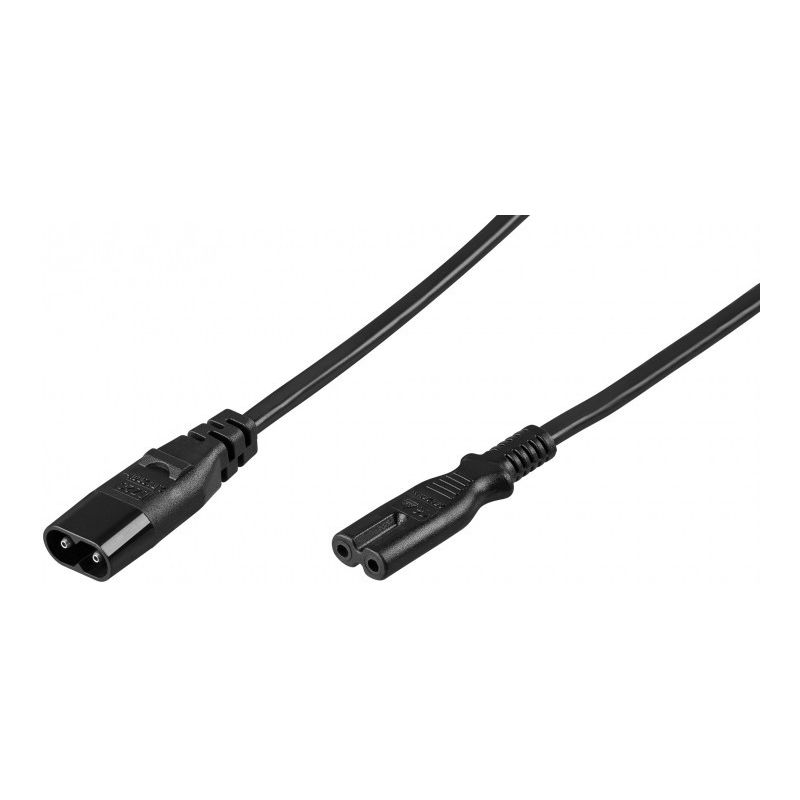 Stromkabel C7 und C8 - 2 Meter schwarz