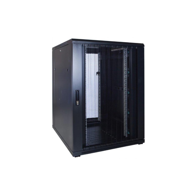 22 HE 19 Zoll Netzwerkschrank mit perforierter Tür 800 x 1200 x 1200 mm (BxTxH)