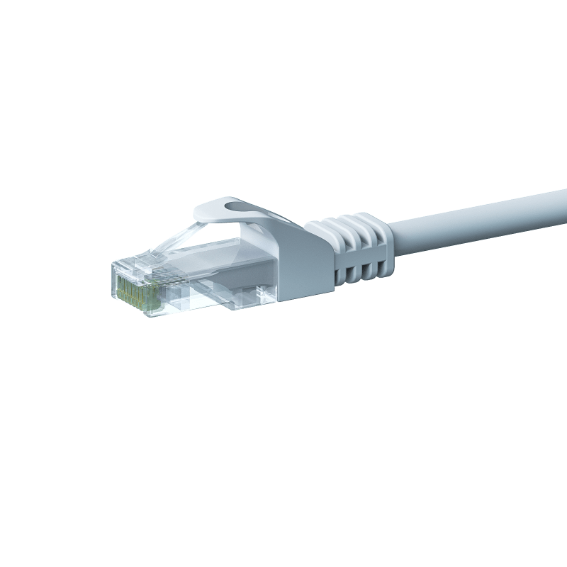 CAT5e Kabel U/UTP  - 7,50 meter - weiß - 100% Kupfer