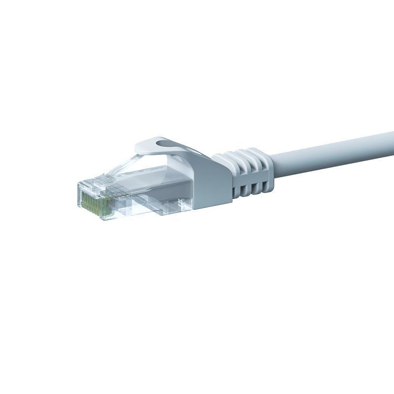 CAT5e Netzwerkkabel, U/UTP, 50 Meter, Weiß, 100% Kupfer