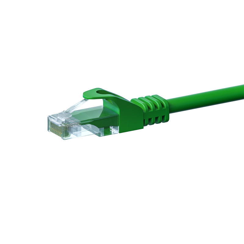 CAT5e Kabel U/UTP  - 1 Meter - grün - 100% Kupfer