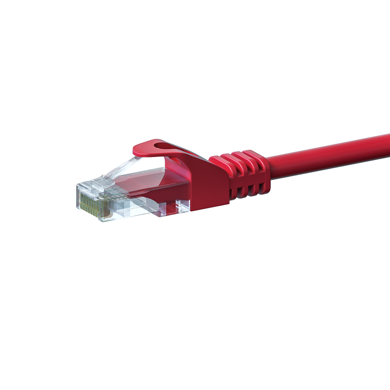 CAT5e Kabel U/UTP  - 5 Meter - rot - 100% Kupfer