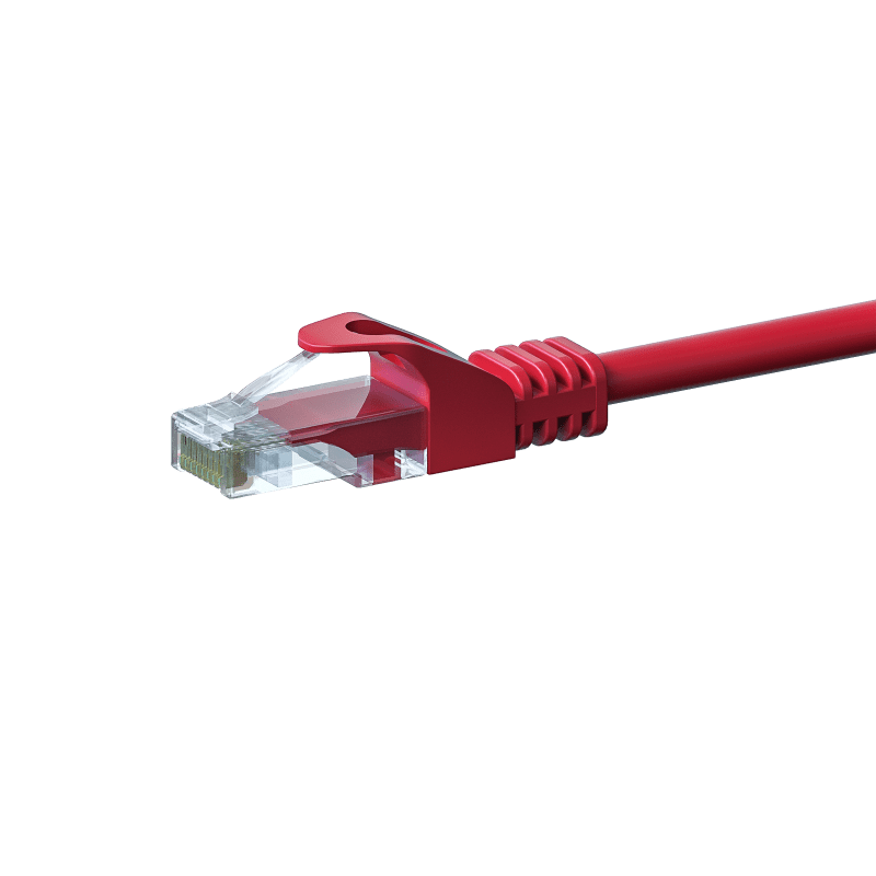 CAT5e Kabel U/UTP  - 30 Meter - rot - 100% Kupfer