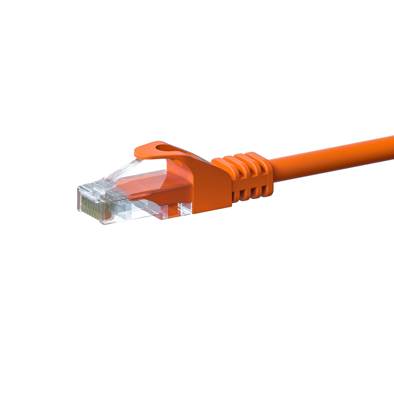 CAT5e Netzwerkkabel, U/UTP, 50 Meter, Orange, 100% Kupfer