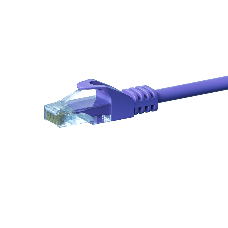 CAT5e Netzwerkkabel, U/UTP, 50 Meter, Viollett, 100% Kupfer