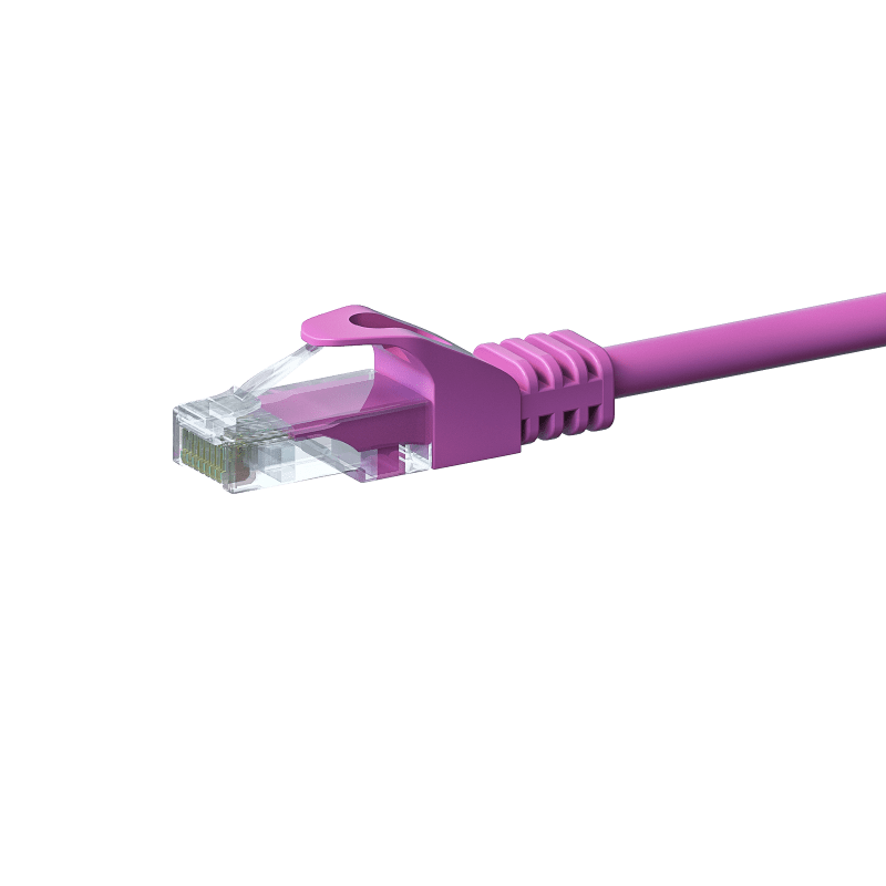 CAT5e Netzwerkkabel, U/UTP, 50 Meter, Rosa, 100% Kupfer