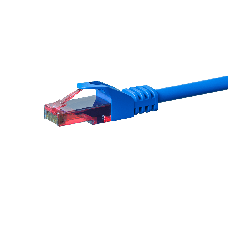 CAT6 Kabel U/UTP - 7,5 Meter - blau - 100% Kupfer