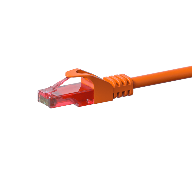 CAT6 Kabel U/UTP - 15 Meter - orange - 100% Kupfer