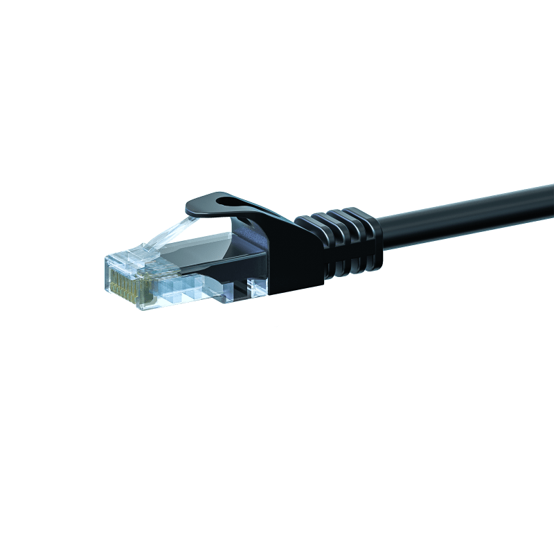 CAT5e Kabel U/UTP - 20 Meter - schwarz - CCA