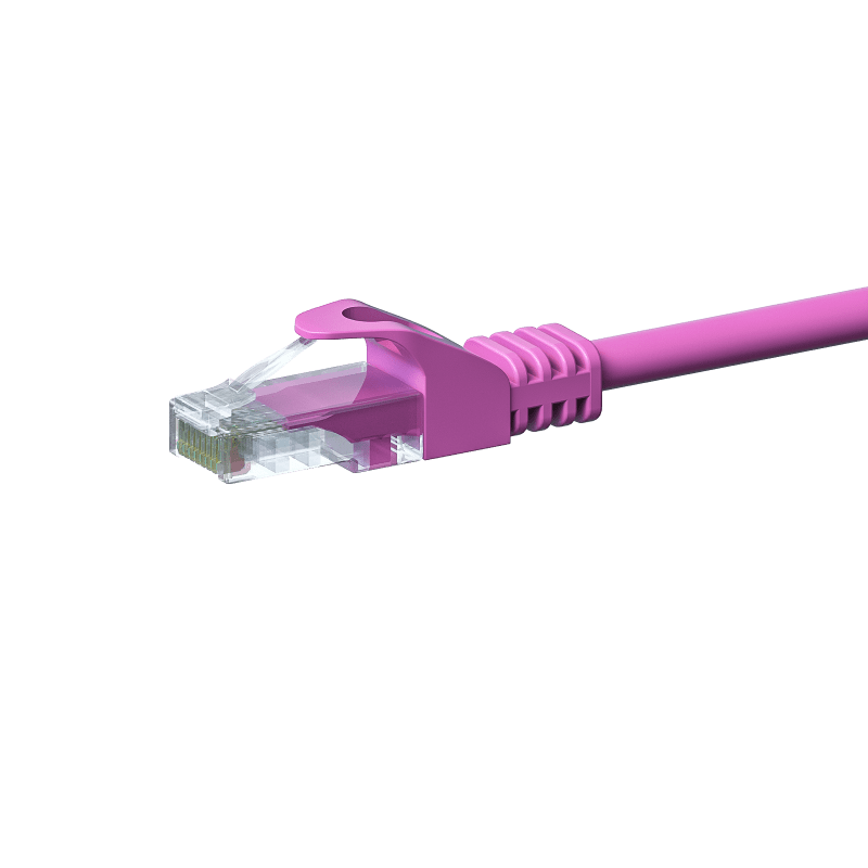 CAT5e Kabel U/UTP - 0,25 Meter - rosa - CCA