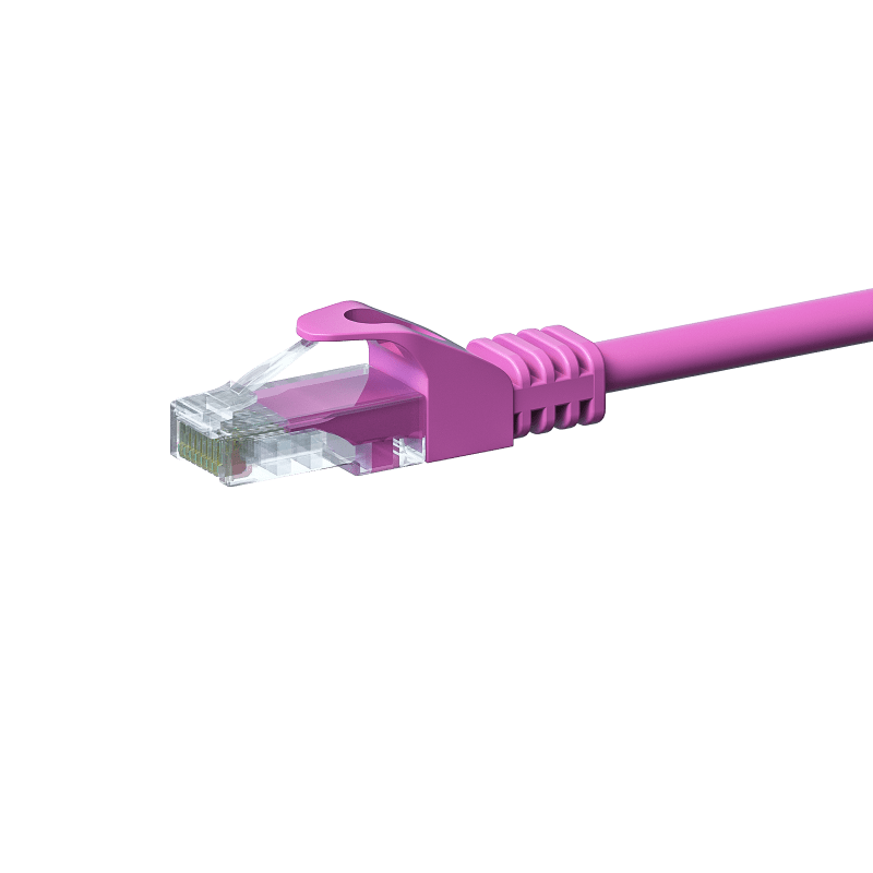 CAT5e Kabel U/UTP - 1 Meter - rosa - CCA