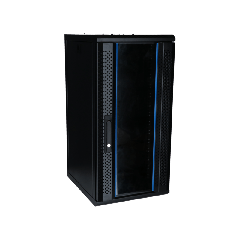 15 HE 10 Zoll Netzwerkschrank mit Glastür 370 x 450 x 752 mm (BxTxH)