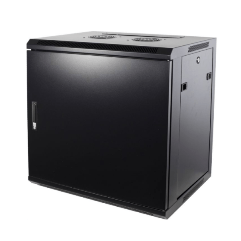 9 HE Netzwerkschrank, Wandschrank, mit Metalltür 600 x 600 x 500mm (BxTxH)