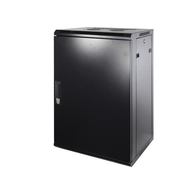 18 HE Netzwerkschrank, Wandschrank, mit Metalltür 600 x 450 x 900mm (BxTxH)
