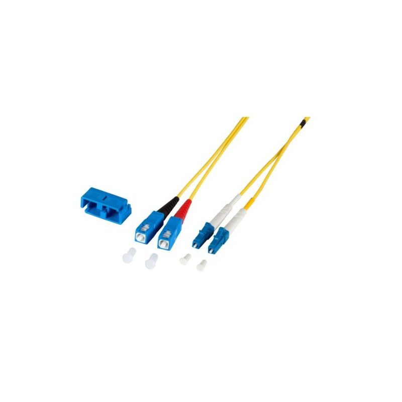 Glasfaserkabel LC-SC OS2 Duplex - 2 Meter
