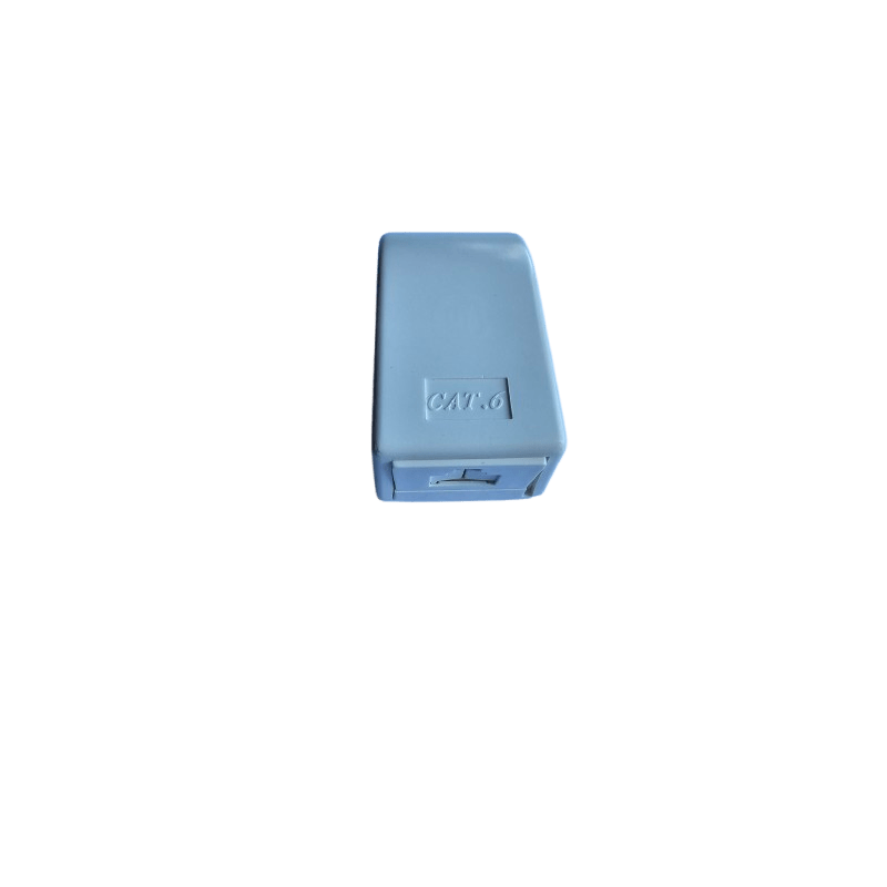 Aufputzdose CAT 6 / Class E 1-fach, ungeschirmt, 1 x RJ45, Farbe Elfenbein