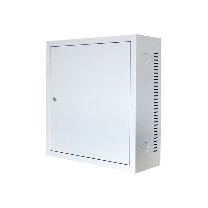 3U Wandschrank Weiß mit Metalltür 185mm tief 