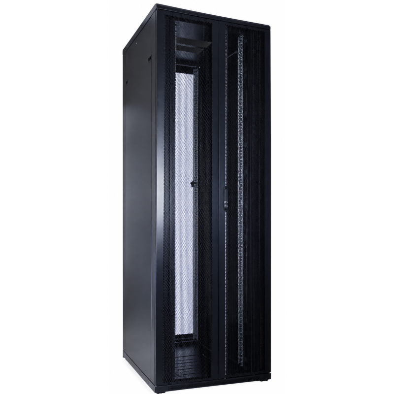 47 HE 19” Serverschrank, mit perforierten Doppelflügelttüren (BxTxH) 800 x 1000 x 2200mm 