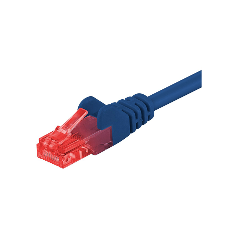 CAT6 Kabel U/UTP - 0,25 Meter - blau - CCA