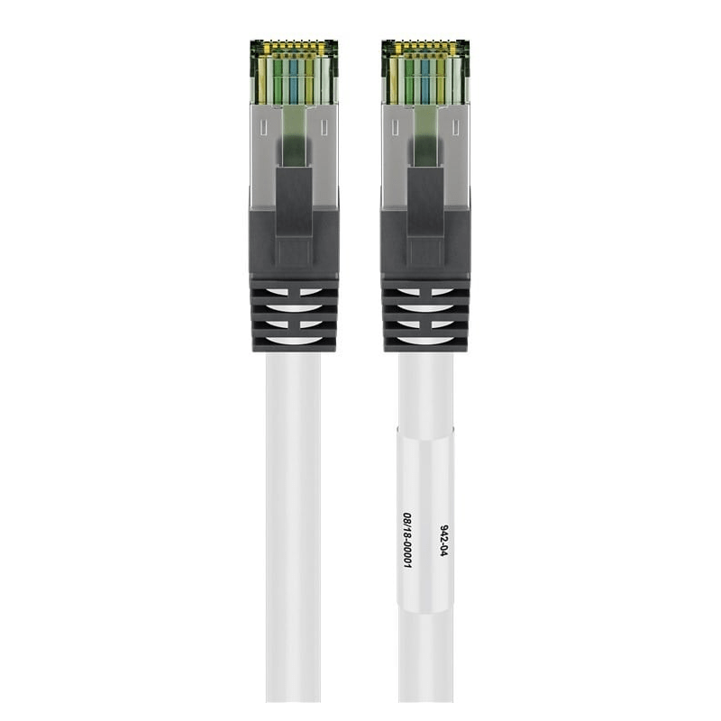 Cat8 Kabel S/FTP/PIMF - 1 Meter - weiß