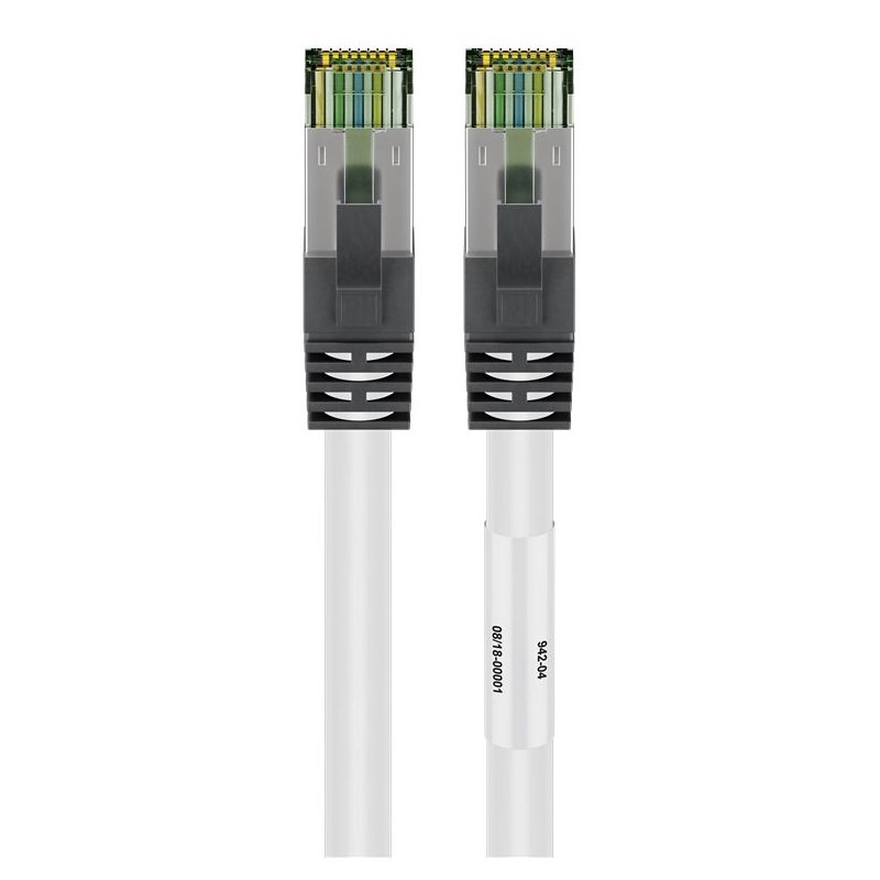 Cat8 Kabel S/FTP/PIMF - 0,25 Meter - weiß