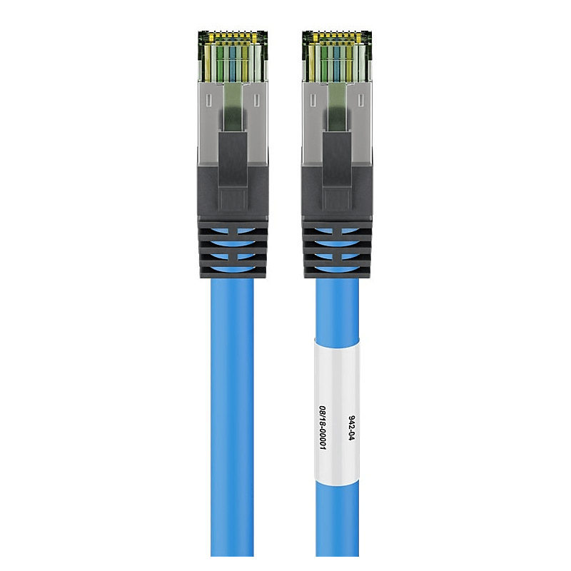 Cat8 Kabel S/FTP/PIMF - 0,50 Meter - blau