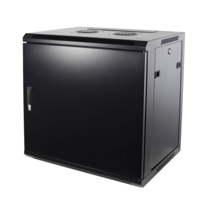 9 HE Netzwerkschrank, Wandschrank, mit Metalltür 600 x 600 x 500mm (BxTxH)