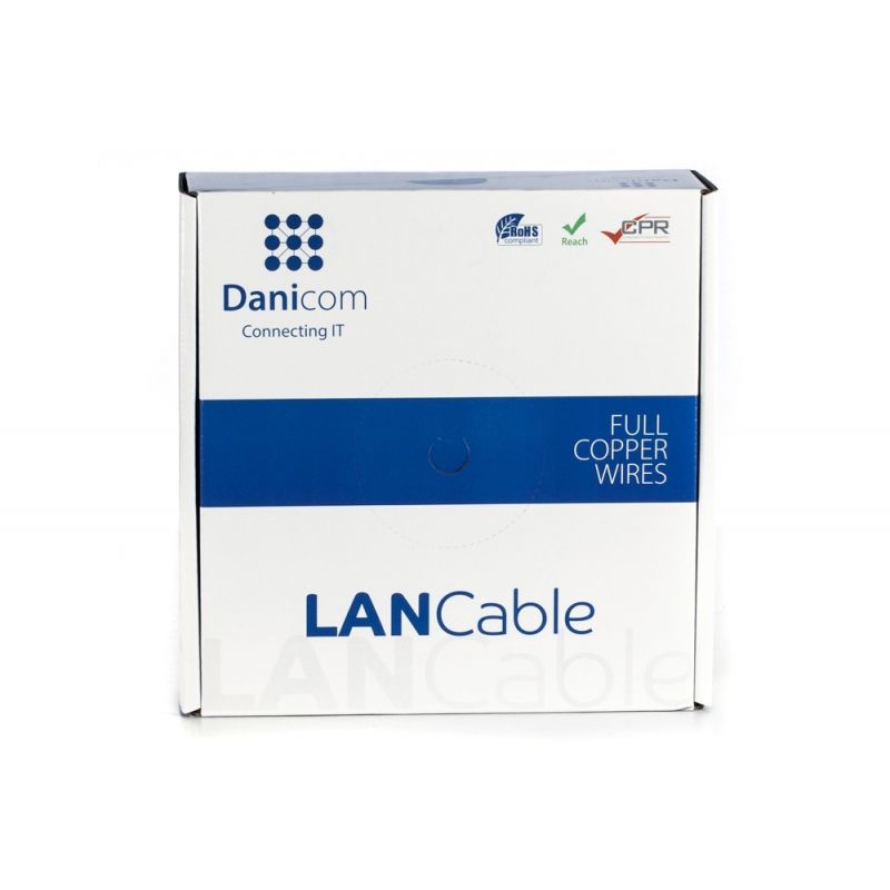 DANICOM CAT7 Kabel S/FTP 50 Meter – Starrleiter - LSZH (Eca)