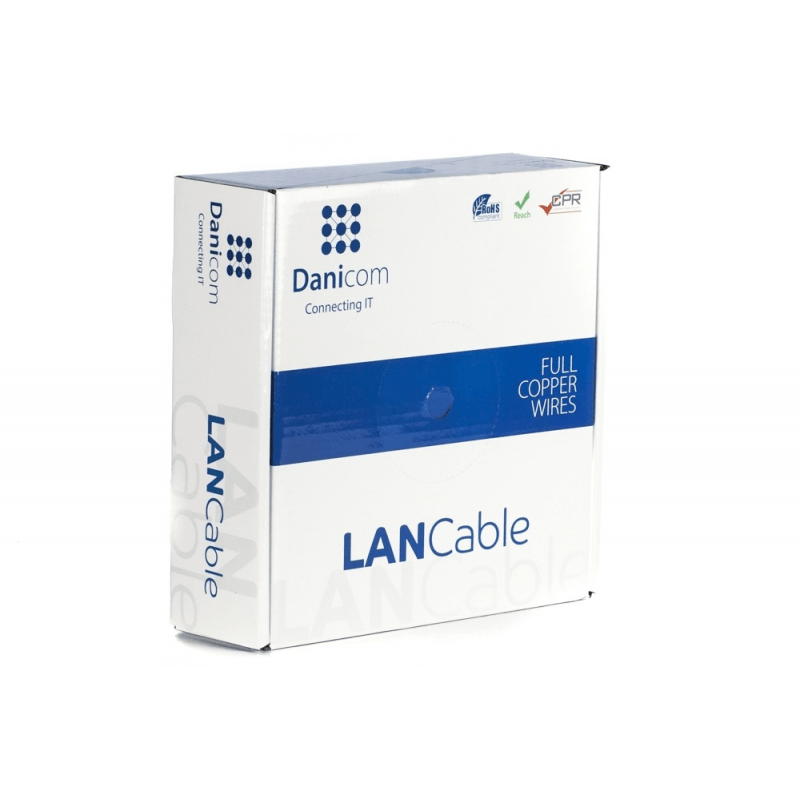 DANICOM CAT7 Kabel S/FTP 50 Meter – Starrleiter - LSZH (Eca)