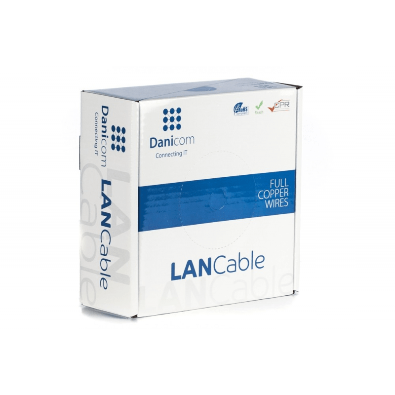 DANICOM CAT5e Kabel FTP 100 Meter – Starrleiter - LSZH (Dca)