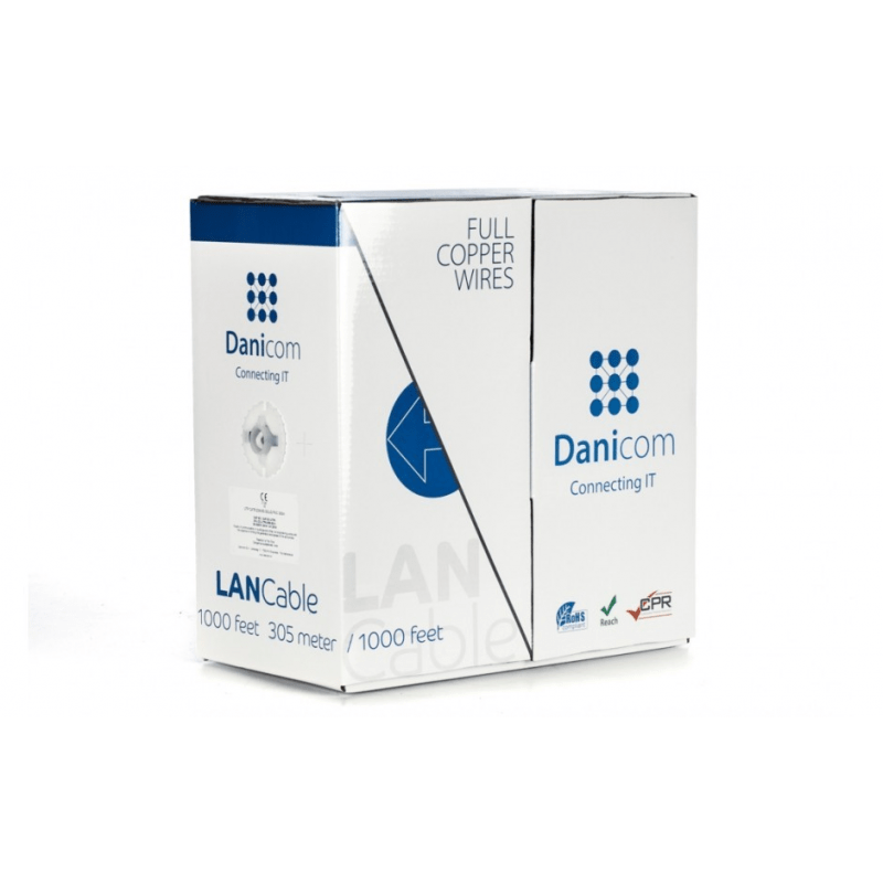 DANICOM CAT6 Kabel 100% Kupfer UTP 305 Meter – LSZH (Cca)