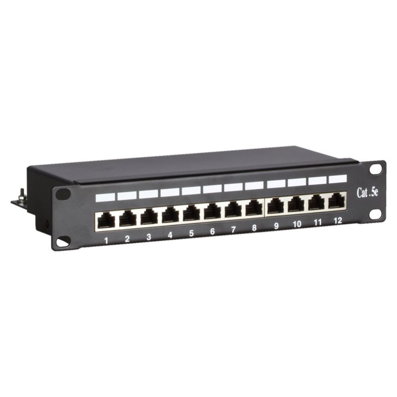 10 Zoll Patchfeld 12 Ports CAT 5e FTP