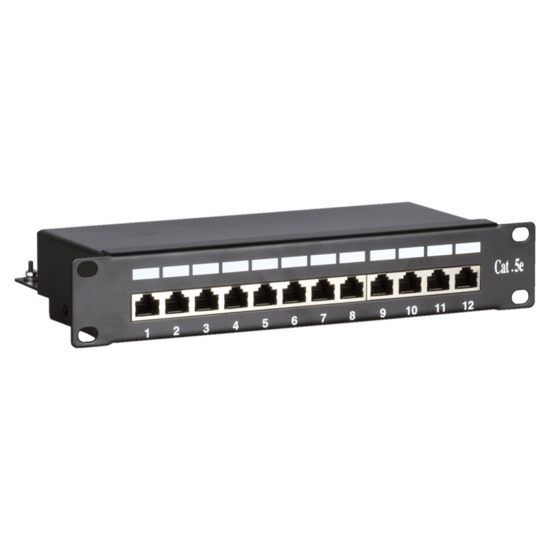 10 Zoll Patchfeld 12 Ports CAT 5e FTP