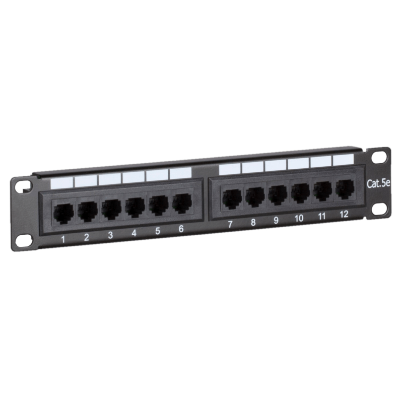 10 Zoll Patchfeld 12 Ports CAT 5e UTP
