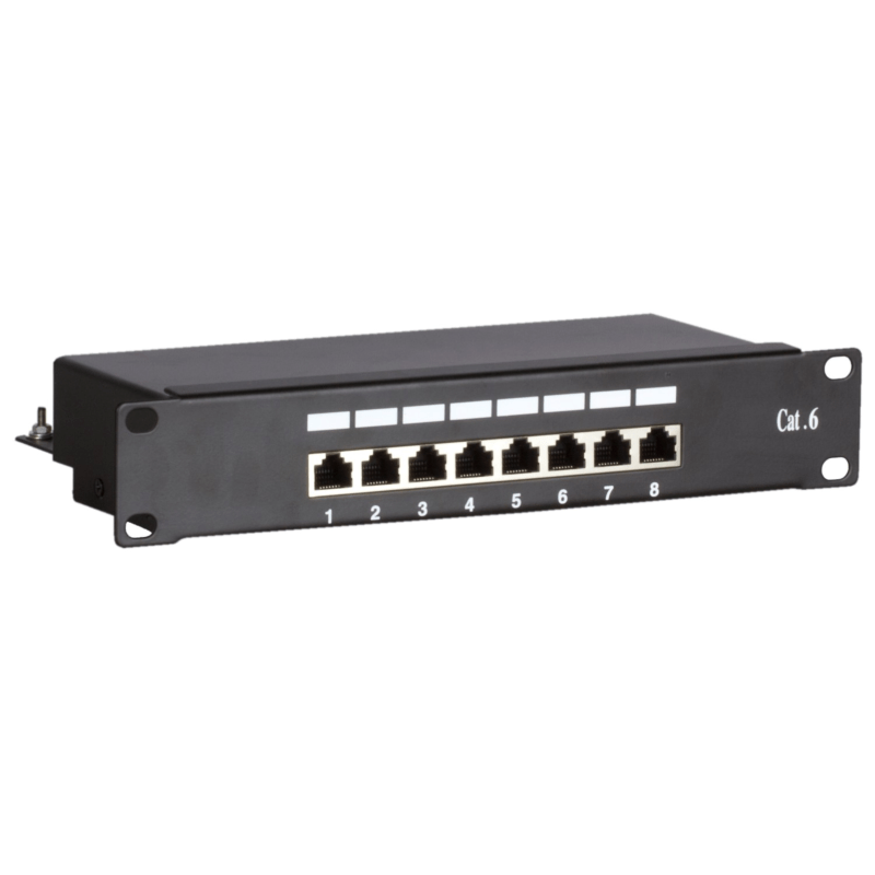 10 Zoll Patchfeld 8 Ports CAT 6 FTP