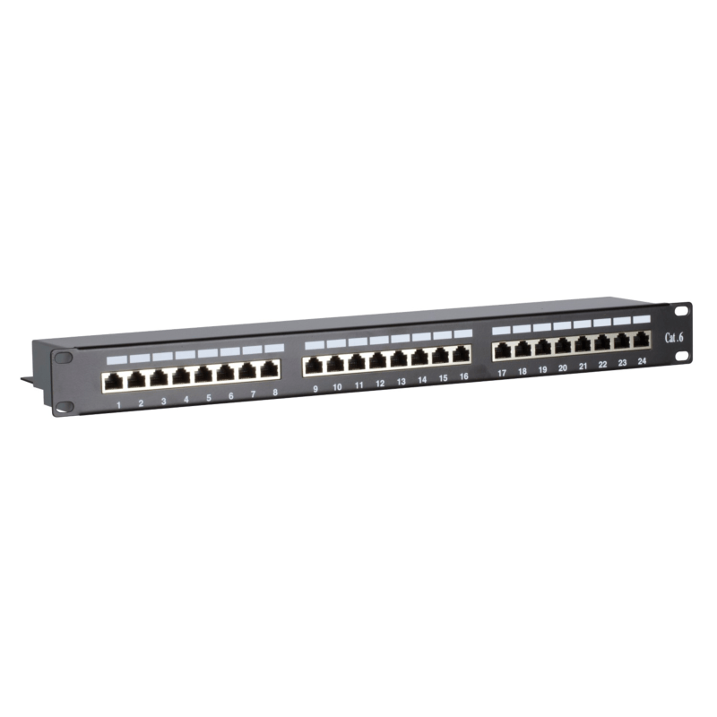 19 Zoll Patchfeld 24-fach STP / CAT 6 FTP