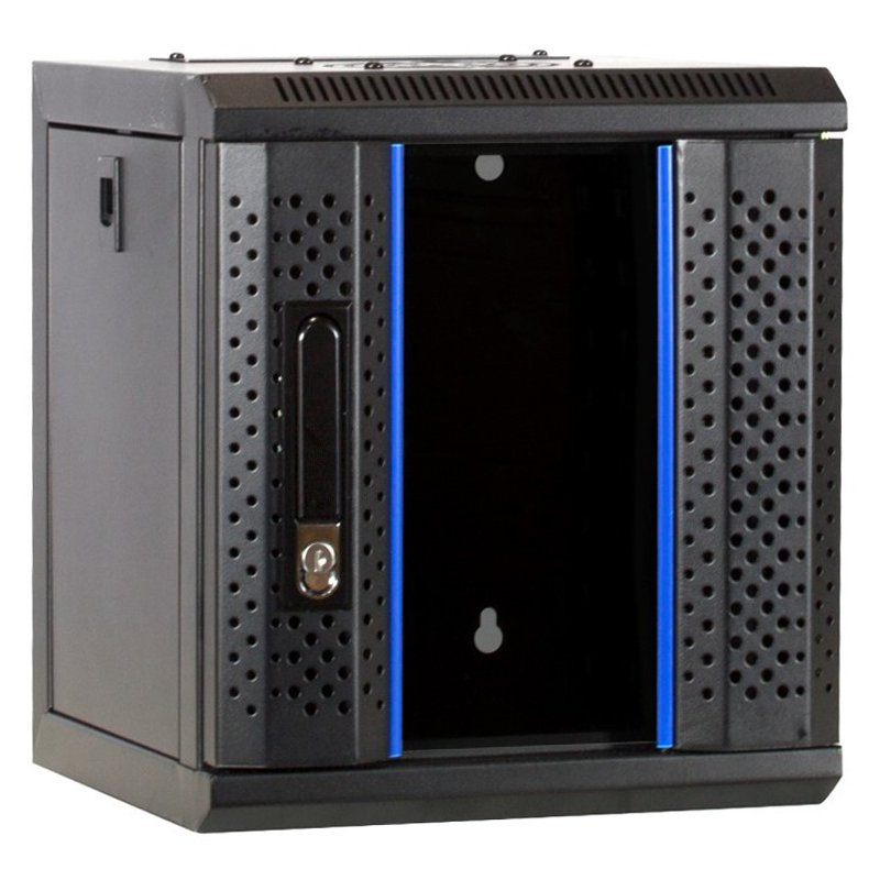 4 HE 10 Zoll Netzwerkschrank mit Glastür 312 x 310 x 264 mm (BxTxH 